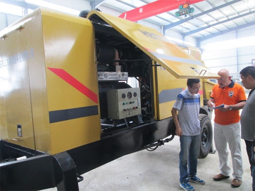 外商考察混凝土泵，成功訂購！